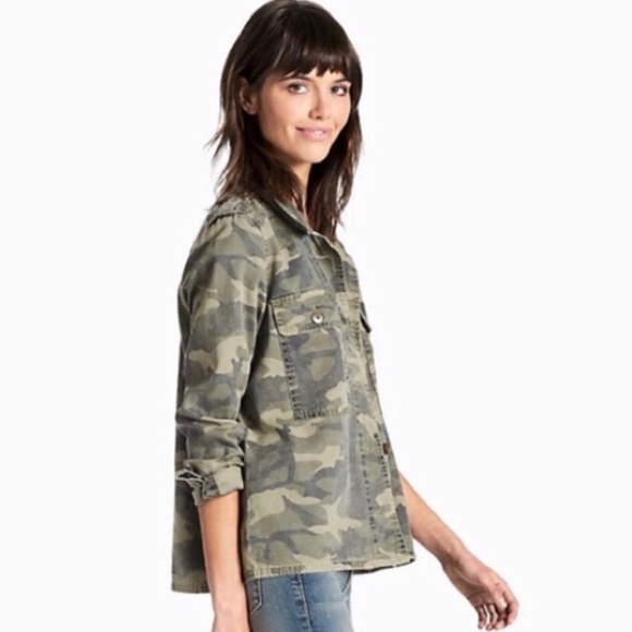 Lucky Brand Camo Shirt Jacket Size 